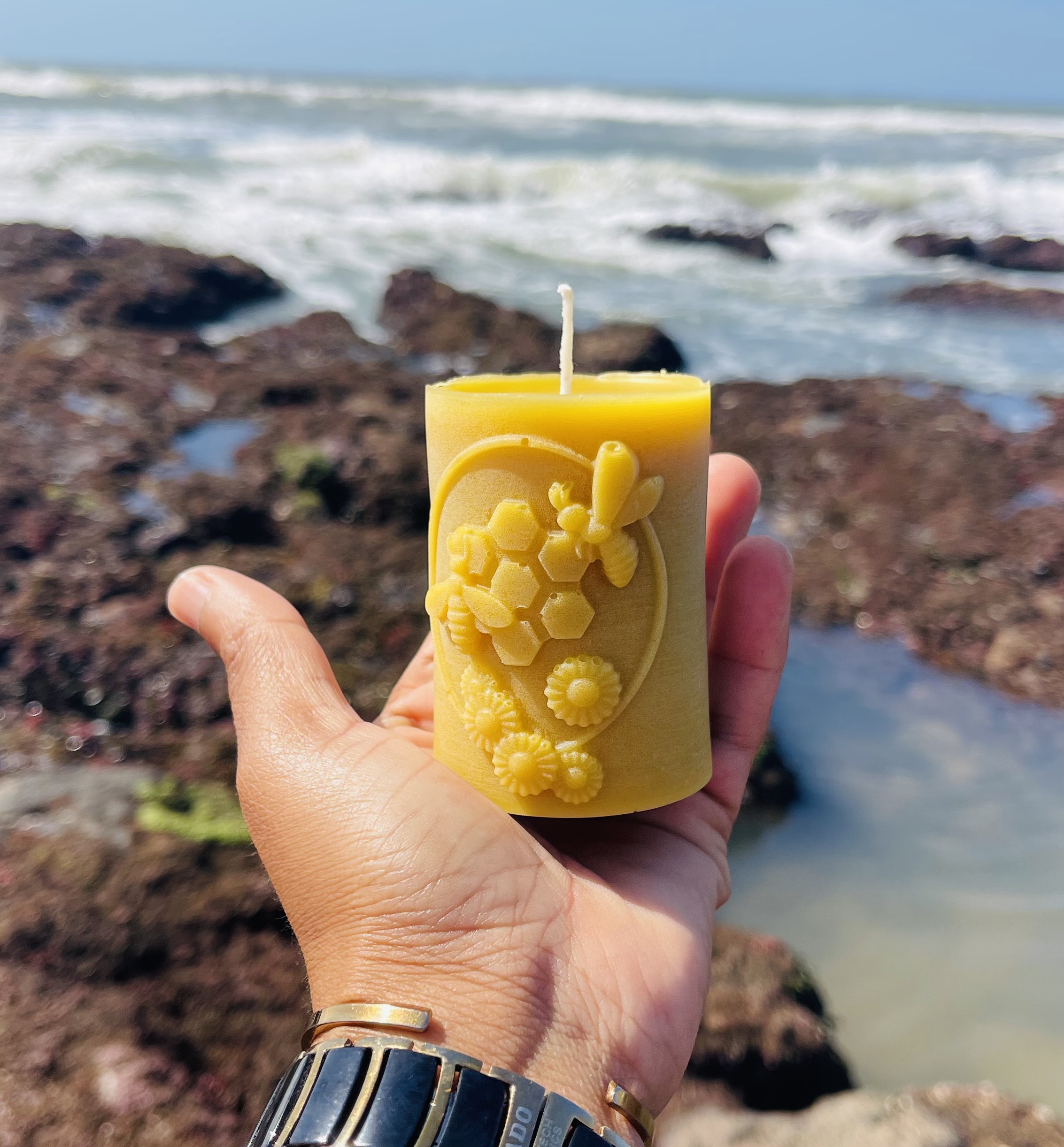Beeswax Candles uncentered